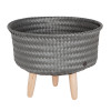 HANDED BY - Basket up low 34x34x16cm - d.grey