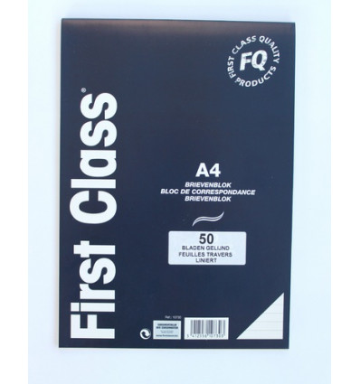 FIRST CLASS Brievenblok A4 - gelijnd 50b