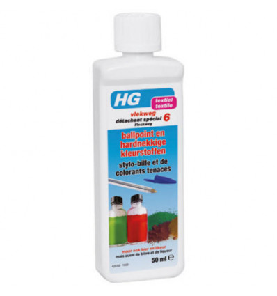 HG vlekweg nr. 6 (ballpoint en hardnekkige kleurstoffen) 50ML