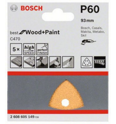 BOSCH Schuurvellen Delta-best wood/paint- 5st