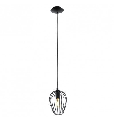 Eglo NEWTON - Hanglamp E27 - H1100 D160 - zwart - vintage