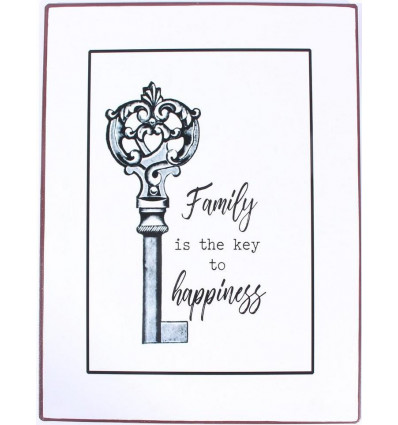 Sign - Family is the key to happiness - 26x35cm