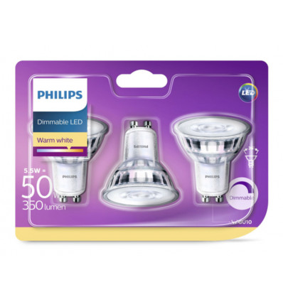 PHILIPS LED Lamp classic - 50W GU10 WW 36S WGD 871869776459 929002065756