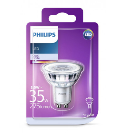 PHILIPS LED Lamp classic - 35W GU10 CW 36D ND 8718699776534 929001218050 / LED