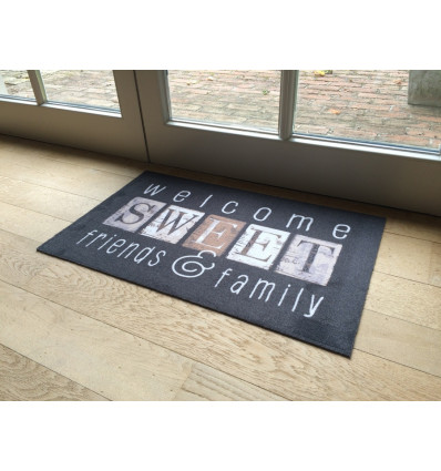 DECO STYLE voetmat - 40x60cm - sweet friend and family
