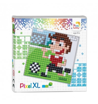 PIXEL - XL set - voetballer met grote flexibele basisplaat