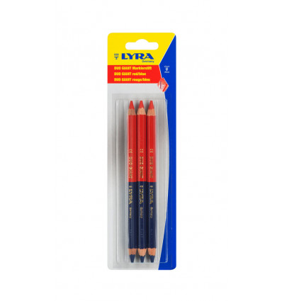 LYRA potlood - rood/blauw - 3stuks