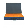 ALLIT koffer metaal 24 vakjes blauw afm lxbxh : 440x370x70mm