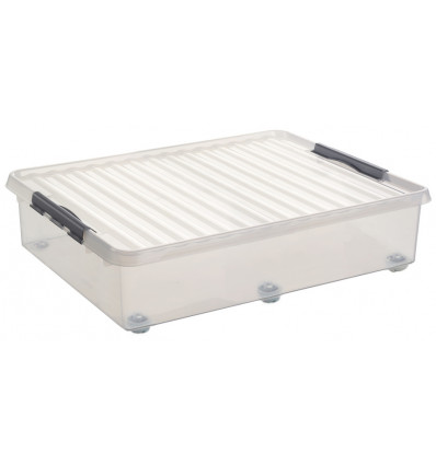 Sunware Q-LINE bedbox 60L - transparant met wielen TU LU