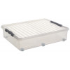 Sunware Q-LINE bedbox 60L - transparant met wielen TU LU