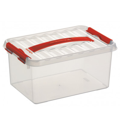 Sunware Q-LINE box 6L - transparant rood TU LU
