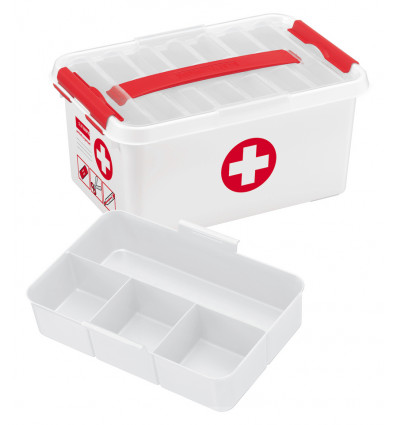 Sunware Q-LINE box first aid 6L - wit/ro