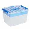 Sunware Q-LINE multi box 22L - transp./ blauw