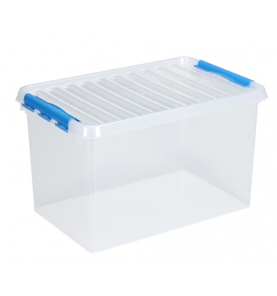 Sunware Q-LINE box 62L-transparant/blauw afmeting 60x40x34cm