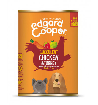 EDGARD&COOPER Blik kalkoen en kip - 400g