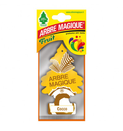Arbre Magique wonderboom coco per stuk luchtverfrisser voor de auto 12x7cm