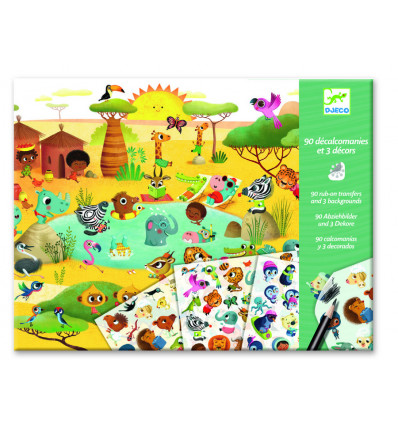 DJECO stickers-savanne, woestijn & noordpool