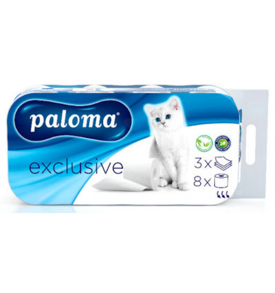 PALOMA Exclusive toiletpapier 3l. 8rol 029976