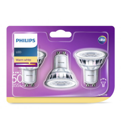 PHILIPS LED Lamp classic 50W GU10 WW 36D ND 3SRT6 8718699776114