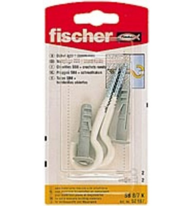 FISCHER Plug SB 8/6K met winkelhaak 2stuks 52186