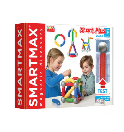 SmartMax Basic- Start + magnetische bouwset met 30 grote elementen staven&ballen