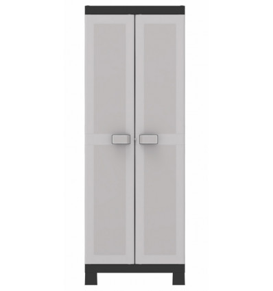 KETER Logico kast hoog - zwart/grijs - 65x45x182cm PVC opbergkast TU UC