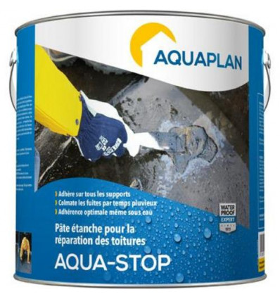 AQUAPLAN Aqua-stop - 2.5kg - waterdichte dakreparatiepasta (optimale hechting)
