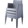 BOX stapelstoel kunststof - donker grijs10049612