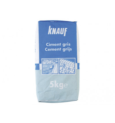 KNAUF Cement 5kg - grijs / ideaal vr de bereiding v/ metselmortel, voegmortel..