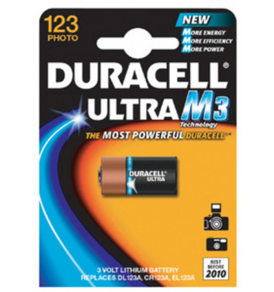 DURACELL Batterij CR123A - 3V Ultra photo
