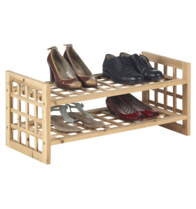 CASIBEL - schoenrek hout stapelbaar voor 8 paar schoenen