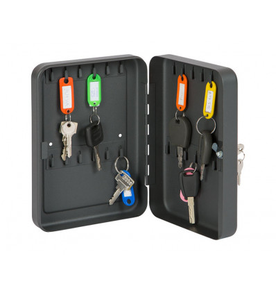 PRACTO HOME - sleutelkast voor 24 sleutels - antraciet mat 8.5x18x25cm (lxbxh)