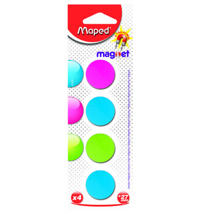MAPED Magneten rond kleur - 27mm - 4st