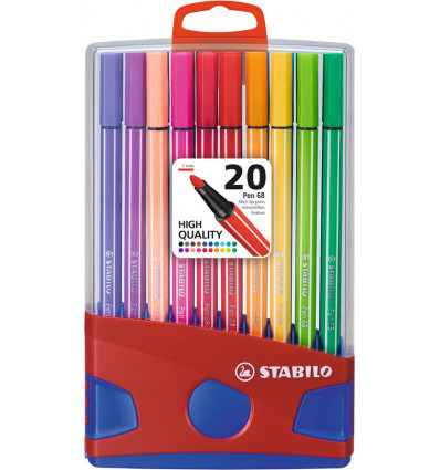 STABILO Pen 68 Color parade - blauw/rood - 20st 1036231