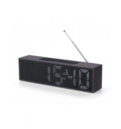 Titanium clock radio - zwart