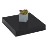 PRACTO HOME - wandtablet 23x23.5cm zwart met onzichtbare bevestiging - hout