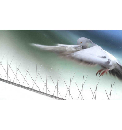 Vogelwering Rvs - 1meter - 80 pinnen Duivenpin vogelpin