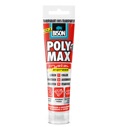 BISON Poly max express- 115g transparant montagekit