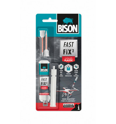 BISON Fast fix liquid plastic 2 componentenlijm 10gr - overschilderbaar