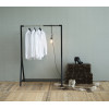 BRENT kledingrek - zwart/ chroom- 117x59x165cm