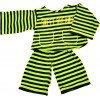 Pyjama groen streep voor handpop - 65cm TU UC