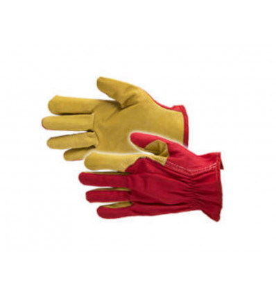 BUSTERS handschoen tuin beige/rood M10 07-0204