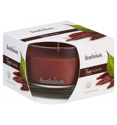 BOLSIUS geurkaars - 6.3x9cm - old wood true scents