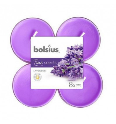 BOLSIUS geurkaarsen maxi 8st.- lavendel true scents