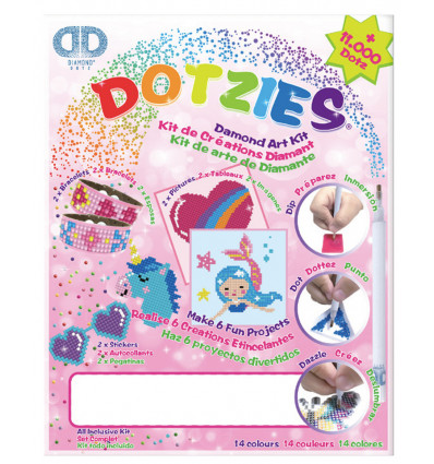 Diamond Dotzies - Megapack 6dlg - roze DTZ10001