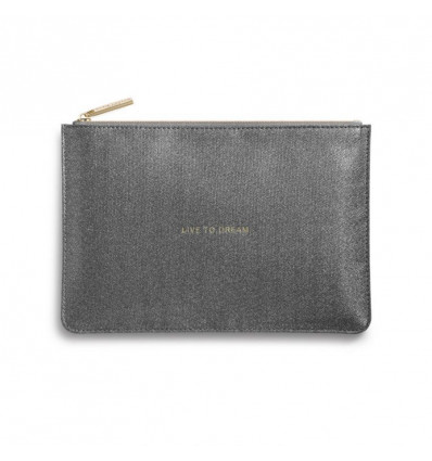 PERFECT POUCH Live To Dream - charcoal