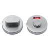HDD wc garnituur inox plus deurslot diameter 53mm voorzien van rood/wit ind.