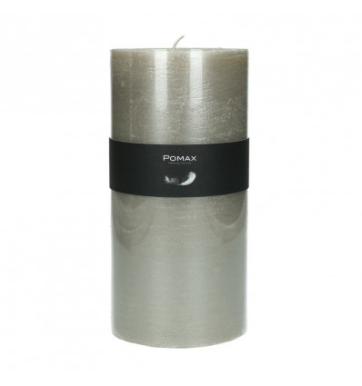 Pomax kaars - 10x20cm - zilver TU UC