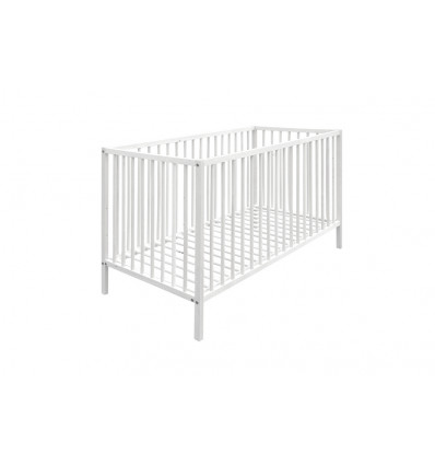 DI BABY PROSTE bed verstelbaar wit- beuk massief - babybed 60x120cm