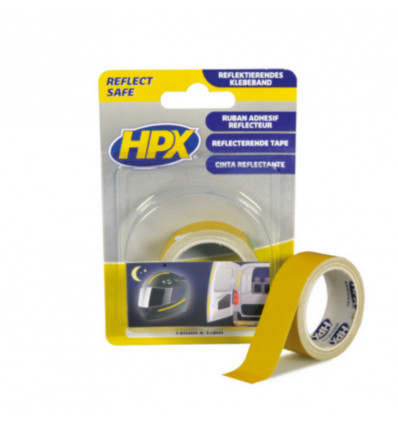 HPX reflecterende tape 19mm/1.5m - geel